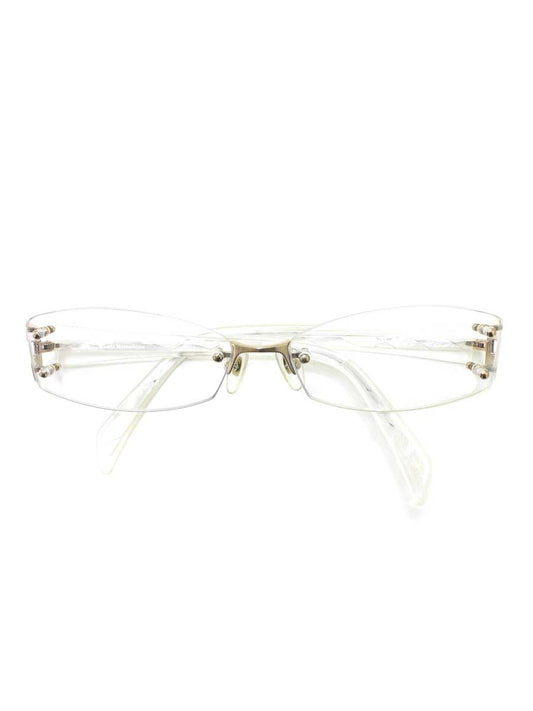 マサキマツシマ MF-1059 メガネ クリア コンビフレーム リムレス ツーポイント スクエア COL.5 ITGD1X0WW870