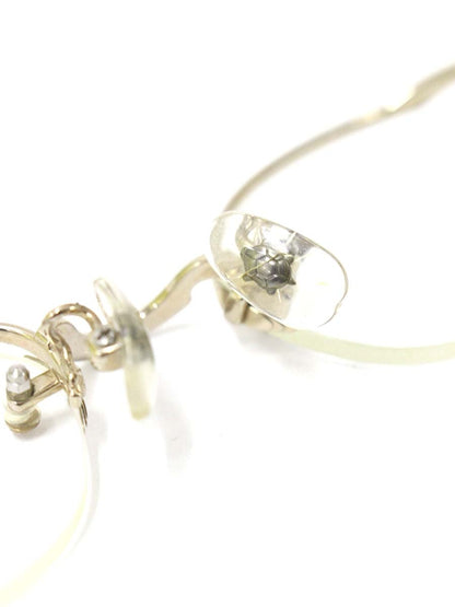 フォーナインズ O-04T メガネ ベージュブラウン/ゴールド メタルフレーム ハーフリム オーバル IT9ZH4YWM2L2