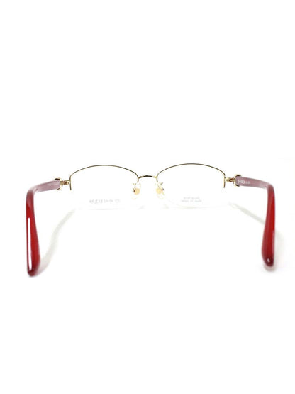 中村勘三郎 KN-2670 メガネ ゴールド/レッド ストーン付き スクエア  COL.C-2 ITZIM09US6EC