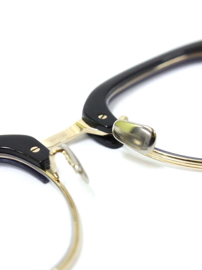 アイヴァン7285 649 メガネ ブラック/ゴールド コンビフレーム フルリム ボストン ITPZ43CFMB1Z