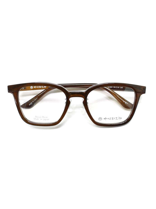 中村勘三郎 KN-2541 C-2 オールシープホーンモデル メガネ ブラウン セルフレーム フルリム ウェリントンシェイプ ITU391EW29X4