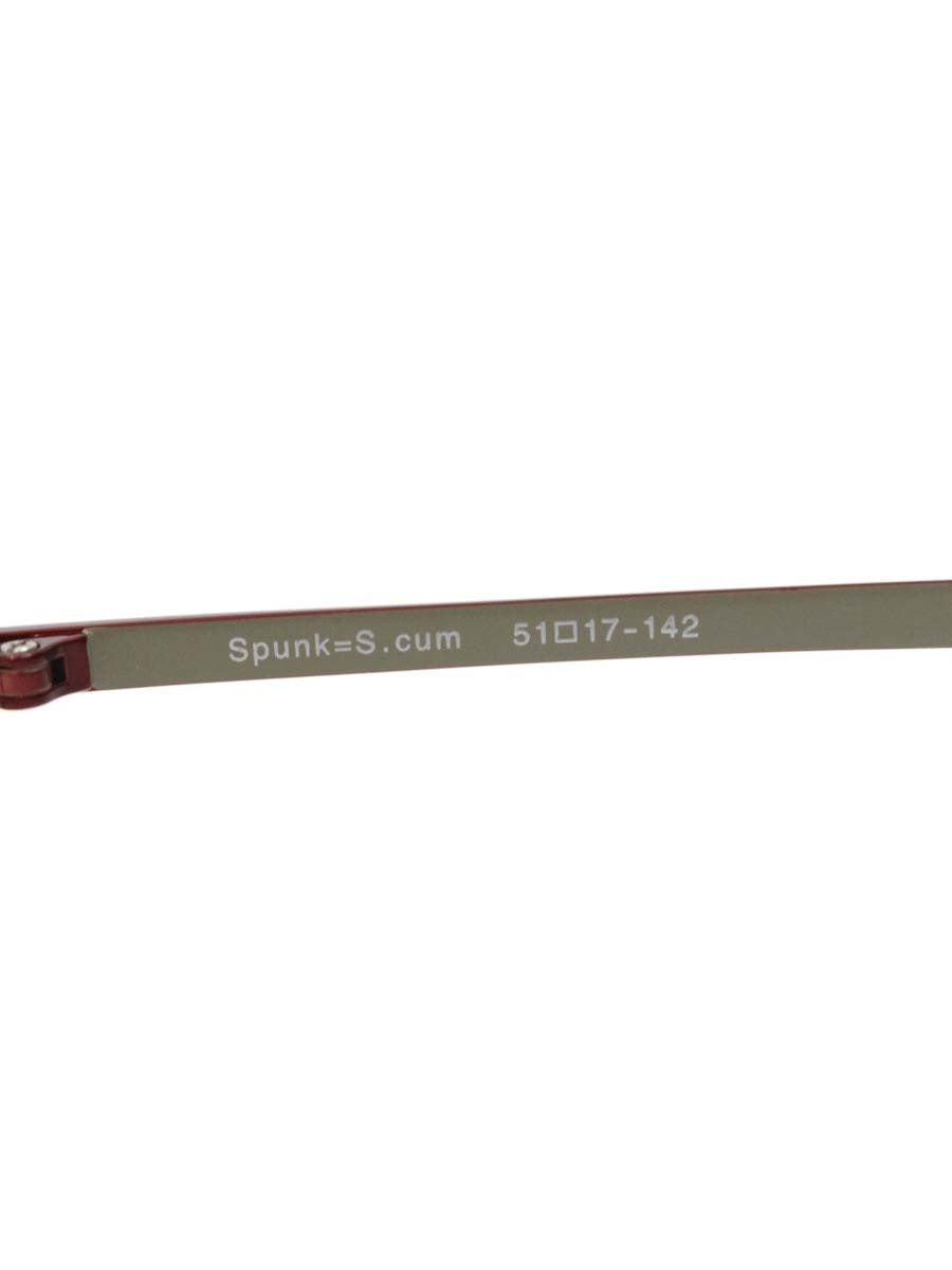 レスザンヒューマン SPUNK-S メガネ ワインレッド スクエア ハーフリム ITIJL3UZMO8A