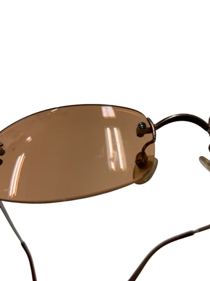 シャネル 4002 サングラス ブラウン ココマーク メタルフレームリムレス（フチなし）スクエア ITKJD9Y3BBL8