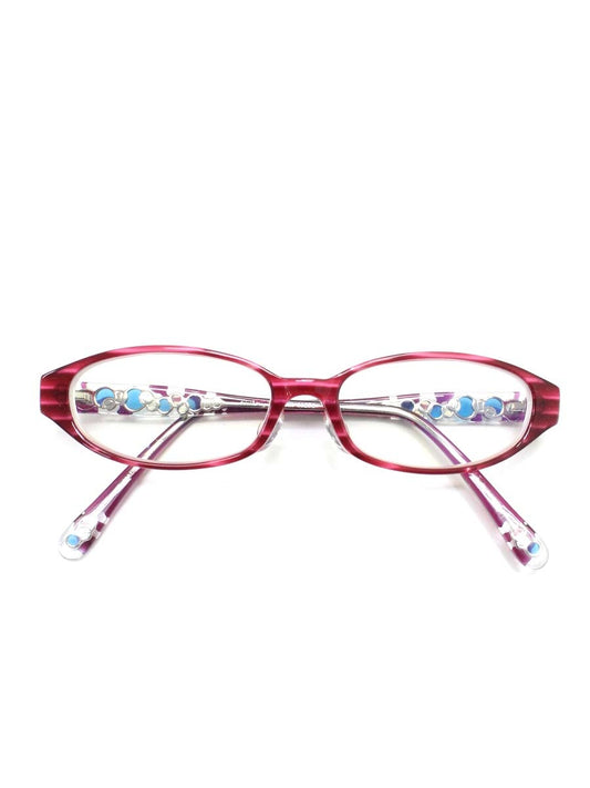 ビビッド ムーン VM-11276 メガネ ピンクレッド グラデーション セルフレーム フルリム オーバル ITEJ3CW3UDOY