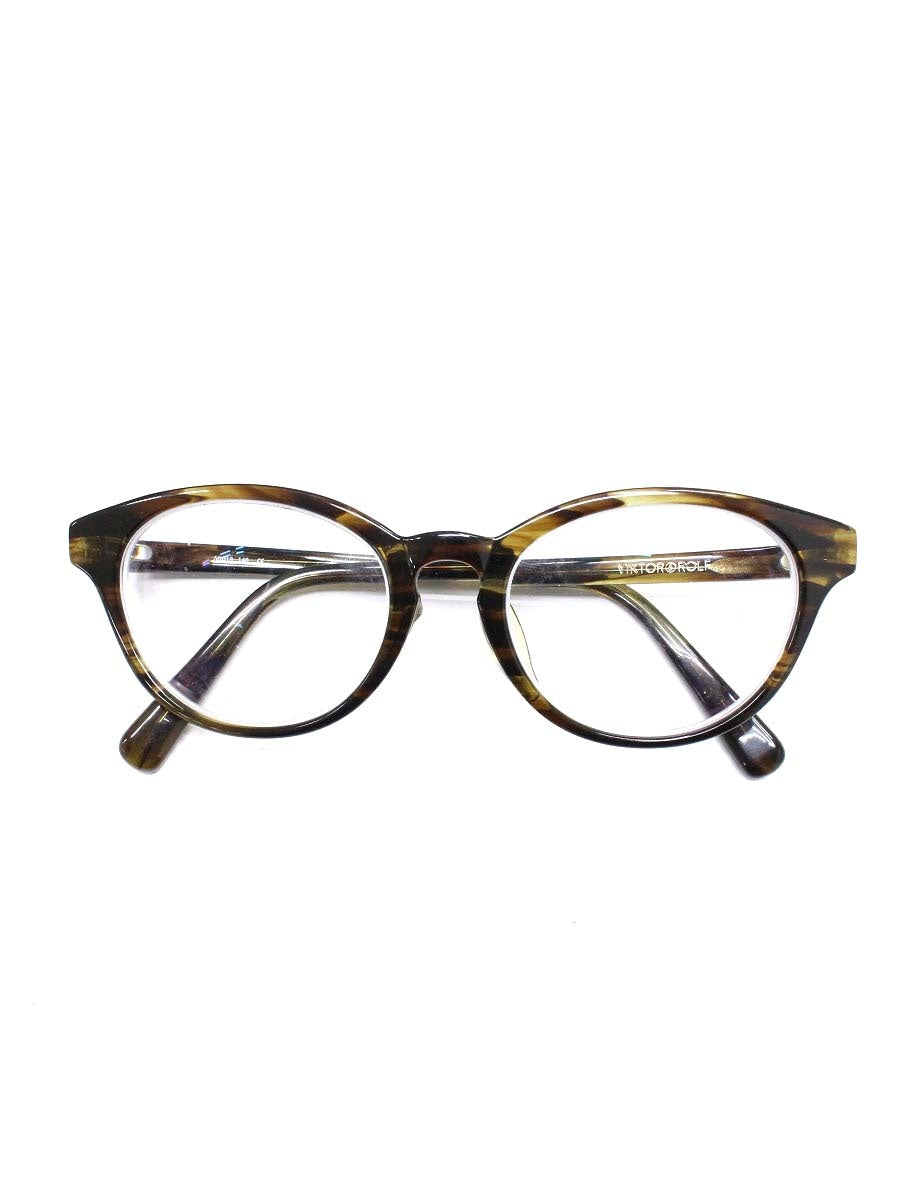 ヴィクター&ロルフ メガネ ブラウン セルフレーム フルリム ウェリントン IT3RF3S3NNLS