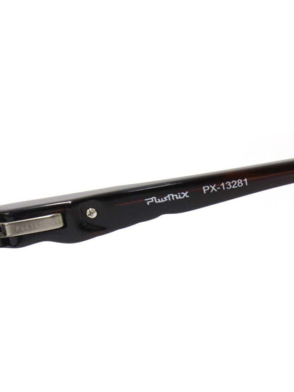 プラスミックス PX-13281 眼鏡 メガネ ブラウン セルフレーム フルリム スクエア ITWOSVHNBL98