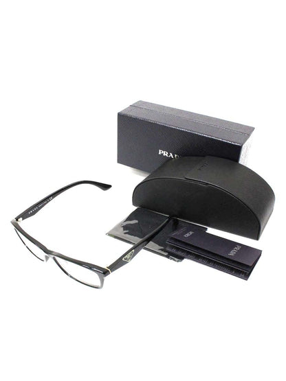 プラダ VPR20R メガネ ブラック トライアングルロゴ セルフレーム フルリム スクエア ITTMZ3NGJOGA
