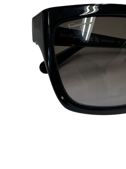 フェラガモ SF1018S サングラス ブラック セルフレーム フルリム ウェリントン IT89EKCBAY84