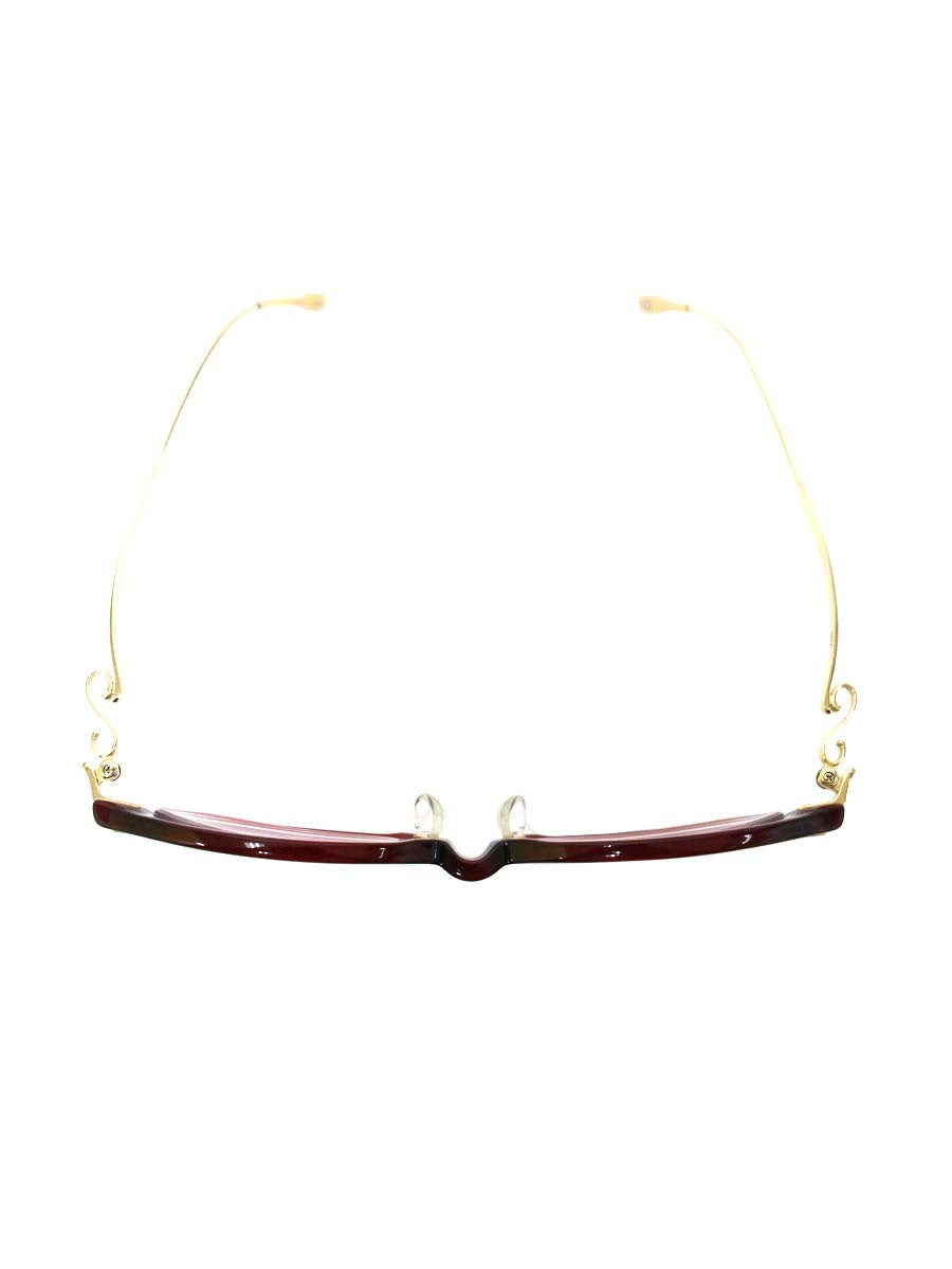 フォーナインズ NPM-71 メガネ レッド/ゴールド チタン プラスチック コンビフレーム フルリム オーバル IT6KUCKXMWU8