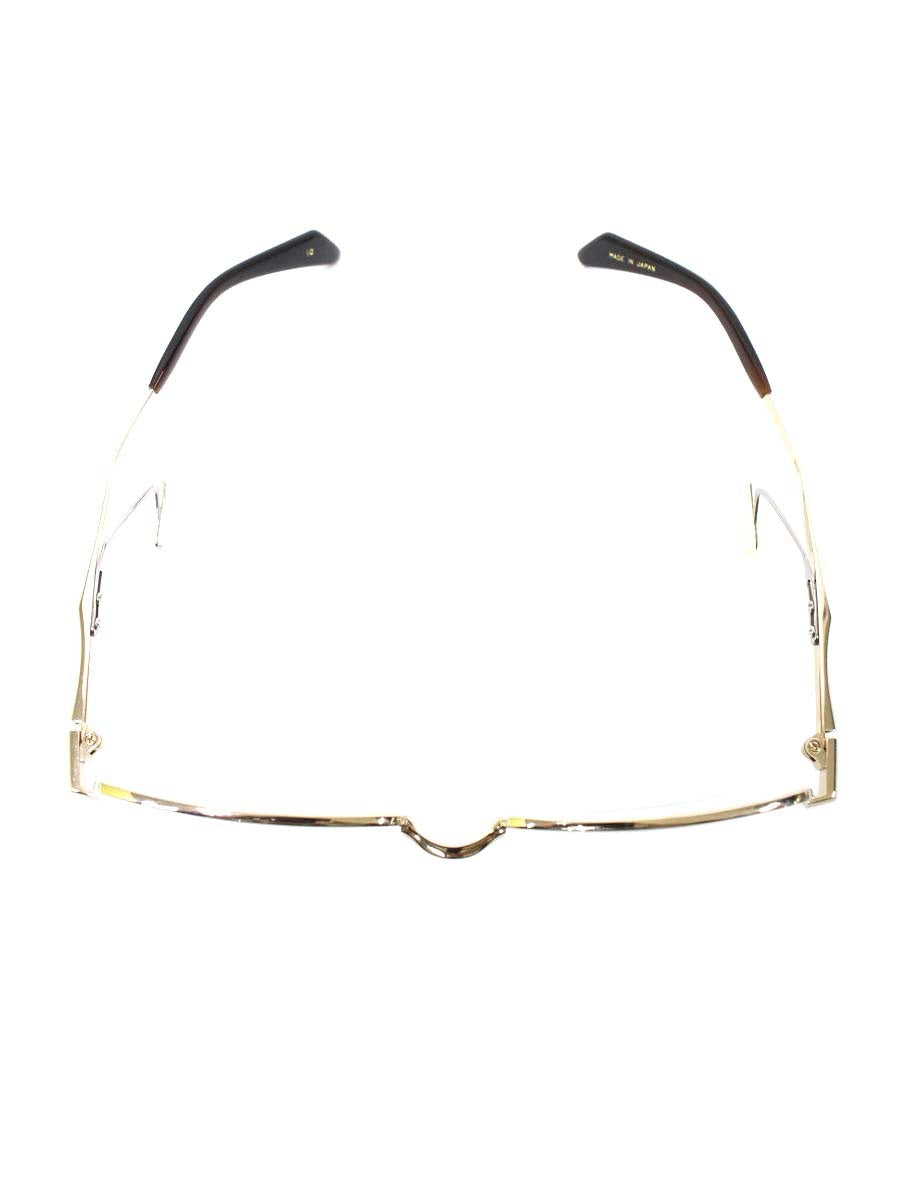 ネオジン NJ2314S メガネ ゴールド/ブラウン メタルフレーム ハーフリム スクエアシェイプ ノーズパッドレス ITSKW9QX72DW