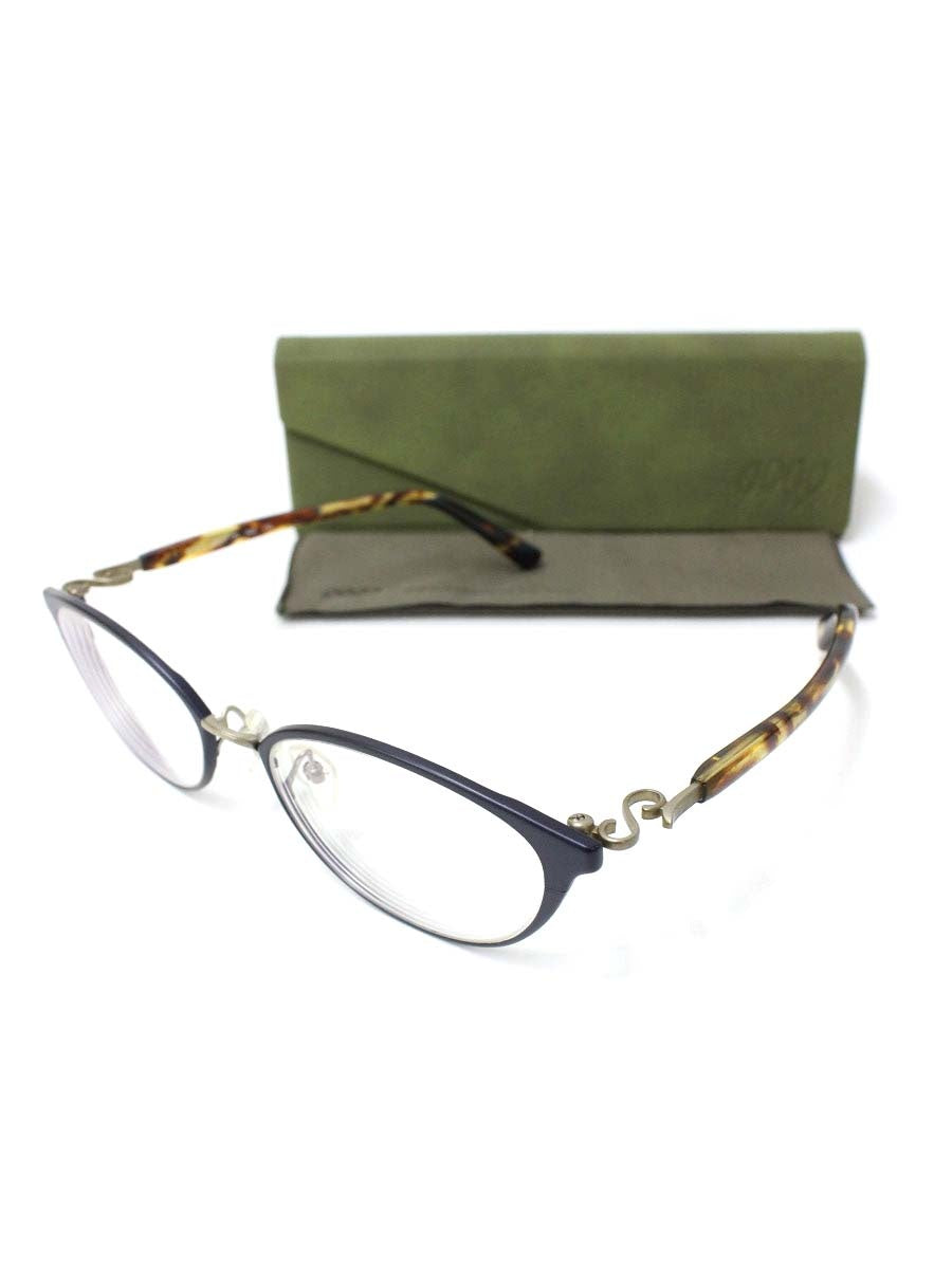 フォーナインズ S-751T メガネ ネイビー/ブラウン セルフレーム フルリム ITYK1JS7FD2Q