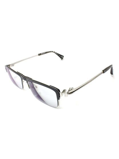 レスザンヒューマン KICK-ASS D'Amico メガネ ブラック/シルバー コンビフレーム フルリム スクエア ITAFEGT7UAJW