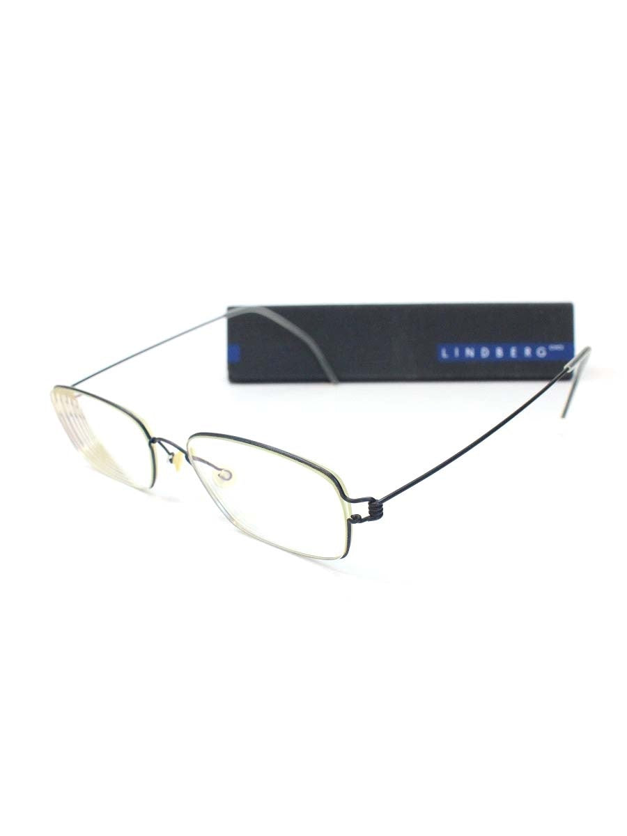 リンドバーグ MARC U9 Air Titanium Rim メガネ ネイビー メタルフレーム スクエア IT08YKEENSM4