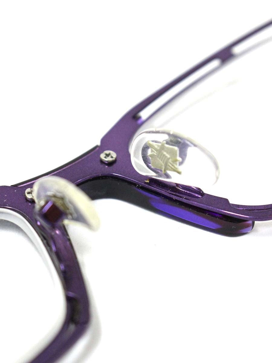 レスザンヒューマン 冬夏青青 メガネ パープル コンビフレーム フルリム オーバル（楕円） ITTADU2NJ6KA