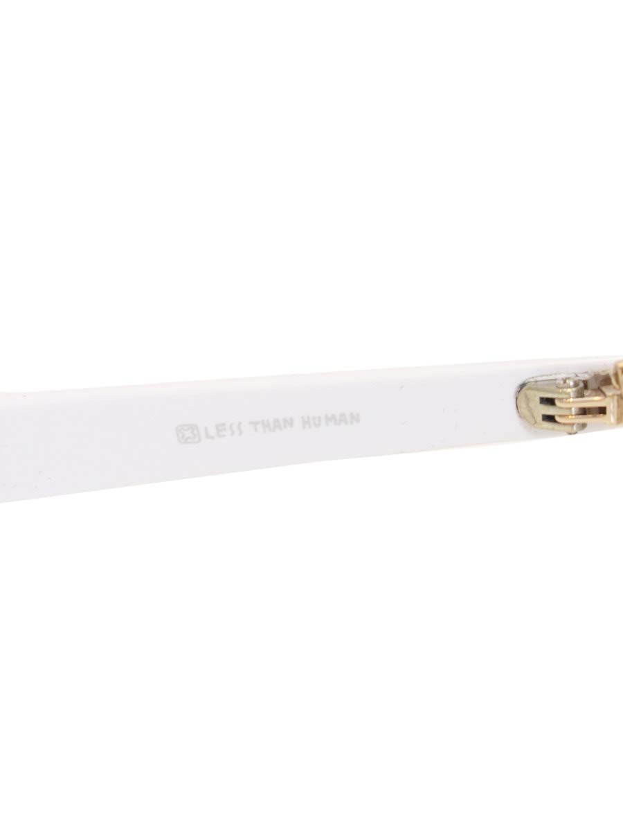 レスザンヒューマン アri4maタke0 メガネ ホワイト コンビフレーム ウェリントン 跳ね上げ単式 IT1C62PMBU1K