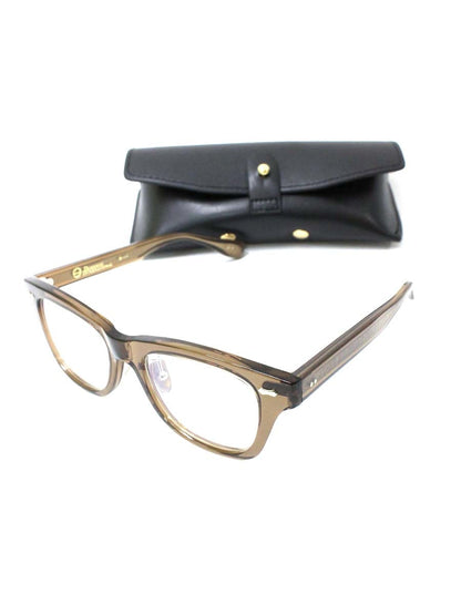 ドメスティックインターナショナル DI-1004 メガネ ブラウン セルフレーム フルリム ウェリントンシェイプ IT7JHZTJP9G0