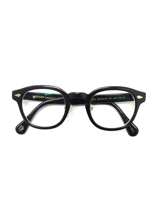 モスコット LEMTOSH メガネ ブラック/クリスタル セルフレーム フルリム ボストン ITDV1H2R5QCG