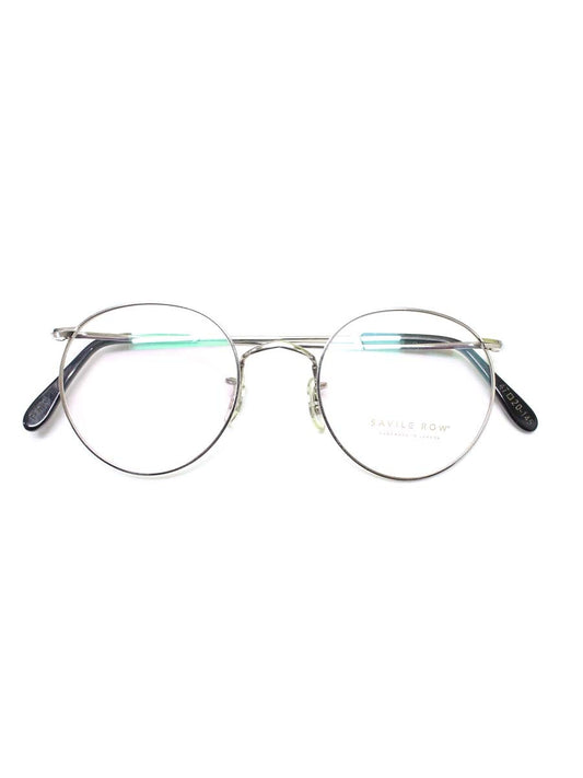 サヴィルロウ メガネ シルバー 18KT RG メタルフレーム フルリム ボストン IT95M8SRARC9