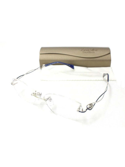 ラインアートシャルマン XL1638 メガネ ブルー コンビフレーム リムレス オーバル ツーポイント ITWUL0Q4N0O4