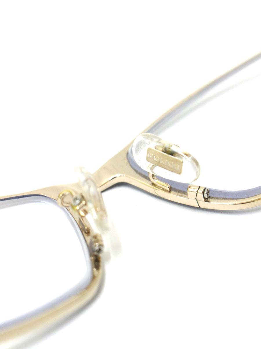 ポリス VPLD61J メガネ マットダークブルー メタルフレーム スクエア IT68JXSKZG7C