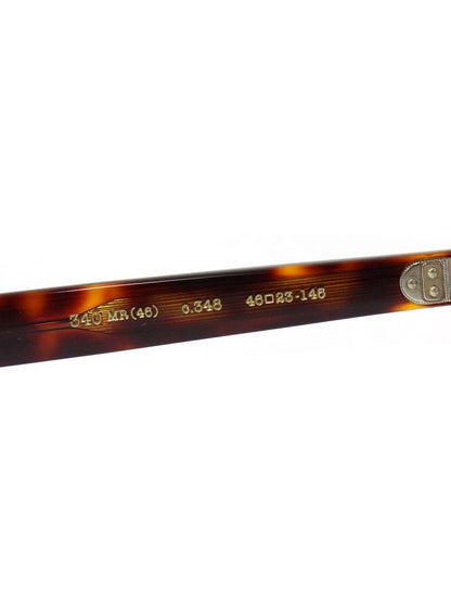 アイヴァン7285 340MR(48) メガネ ブラウン メタルノーズ べっ甲柄 セルフレーム フルリム ボストン ITJH091LM700