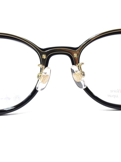 中村勘三郎 KN-2654 メガネ アッシュブラック/ゴールド シープホーンフレーム フルリム オーバルシェイプ COL.C-5 ITJNNMHCPSXC