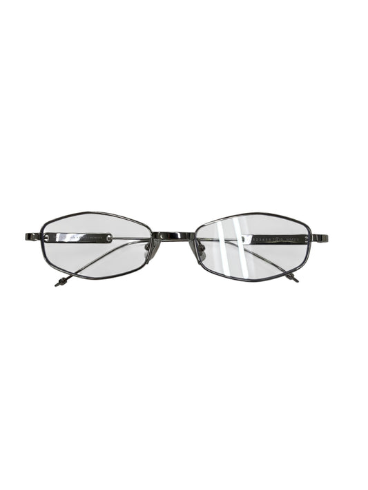 ジェントルモンスター x Maison Margiela MM218 02 メガネ シルバー / クリア メタル フルリム アングルド・オーバルシェイプ ITTHCZPB06LE