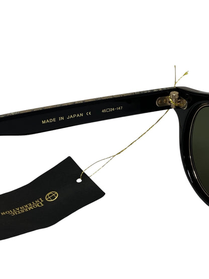 ドメスティックインターナショナル DI-1010S サングラス ブラック セルフレーム フルリム ウェリントンシェイプ ITOORGD5679K