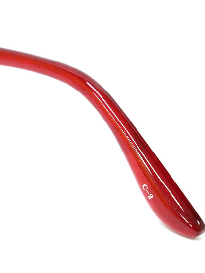 中村勘三郎 KN-2642 メガネ ワインレッド シープホーン スワロフスキーリング リムレス IT8C0UWIKFV4