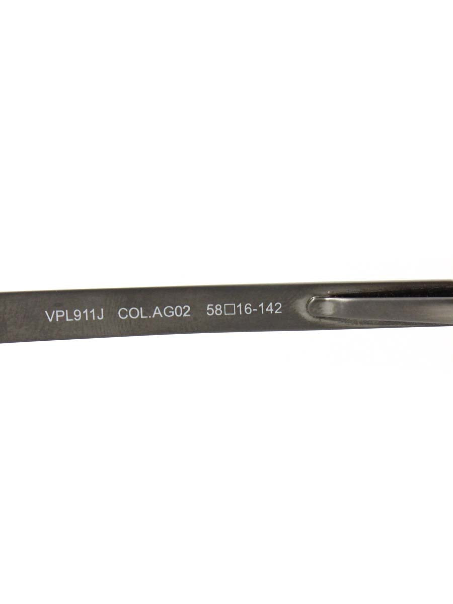 ポリス VPL911J メガネ シルバー/グレー メタルフレーム ハーフリム（ナイロール）スクエア IT98B0Z0N0HZ