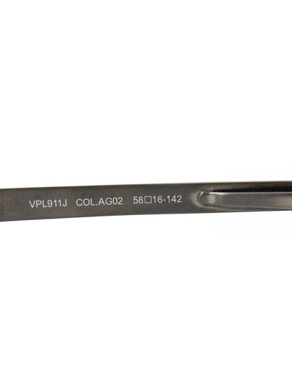 ポリス VPL911J メガネ シルバー/グレー メタルフレーム ハーフリム（ナイロール）スクエア IT98B0Z0N0HZ