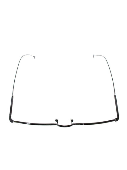 イッセイミヤケ SQUARE-V メガネ ブラック 金子眼鏡×ISSEY MIYAKE メタルフレーム ハーフリム ウェリントン IT8Q7SXHGJ42