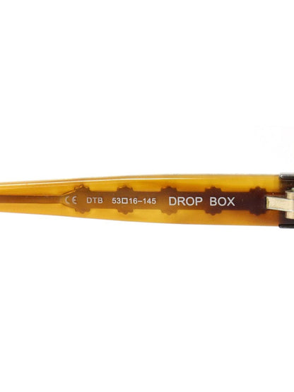 クロムハーツ DROP BOX メガネ ブラウン セルフレーム フルリム スクエア ITXLANEFC03E