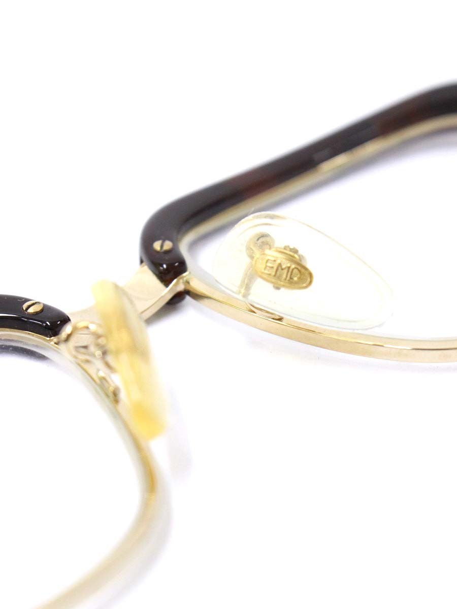 エンパイアユニーク 1650 メガネ 眼鏡 ブラウン/ゴールド コンビフレーム フルリム ボストン IT19JUXCU13W