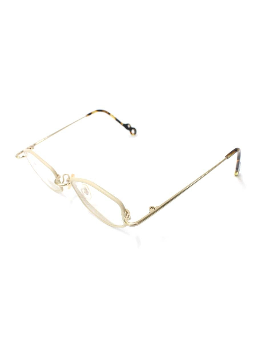 ヴィオルー “B”asic Masako メガネ ベージュ/ゴールド/ブラウン メタルフレーム フルリム IT6CCKK3V8PW