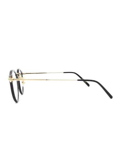 アイヴァン E-0505 メガネ ブラック/ゴールド コンビフレーム フルリム ボストン ITUQRGTLJBE8