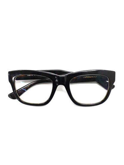 ヴィクター&ロルフ メガネ ブラック/ブラウン セルフレーム フルリム ウェリントン IT7GI8Y91DRK