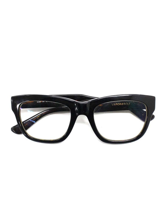 ヴィクター&ロルフ メガネ ブラック/ブラウン セルフレーム フルリム ウェリントン IT7GI8Y91DRK