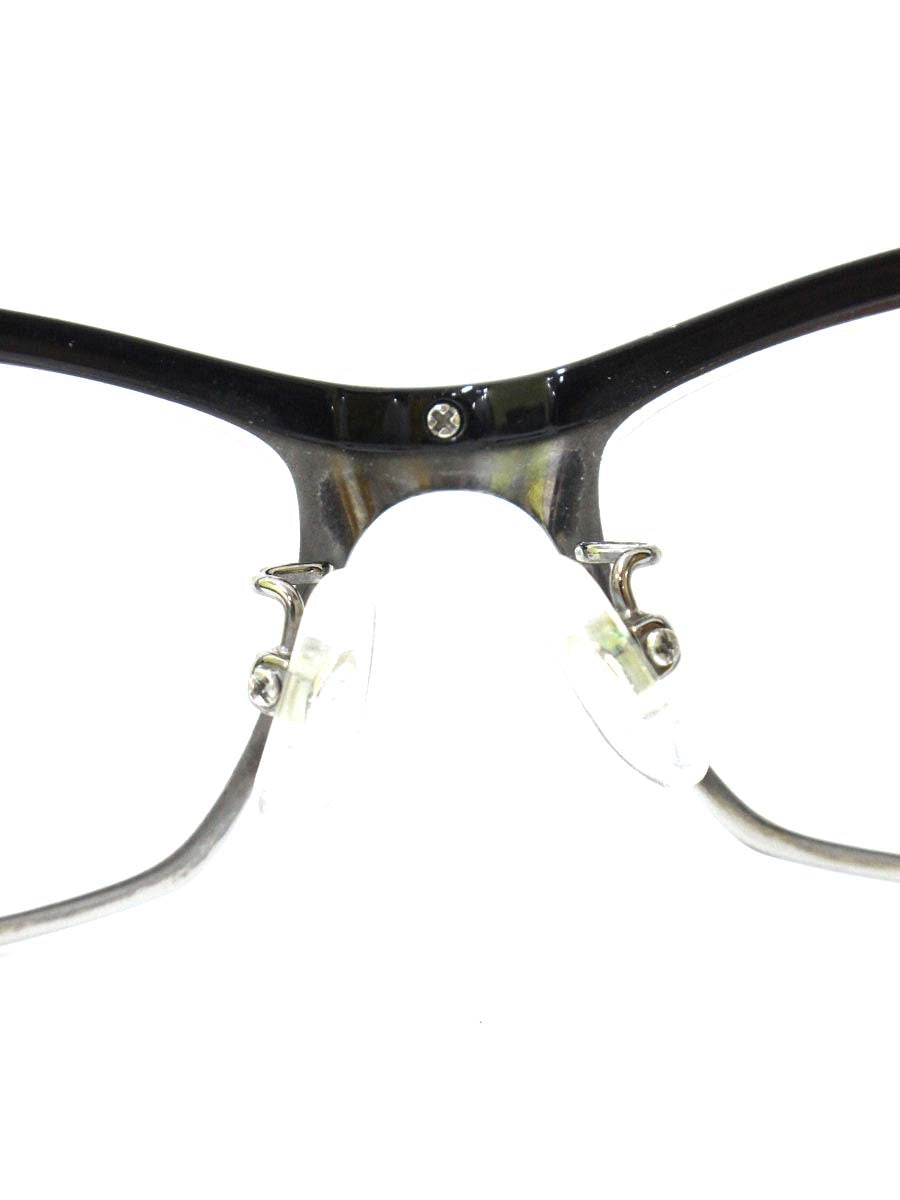 サムライ翔 メガネ シルバー/ブラック チタニウム スクエア ITNUHVYK88M6