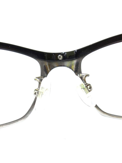 サムライ翔 メガネ シルバー/ブラック チタニウム スクエア ITNUHVYK88M6