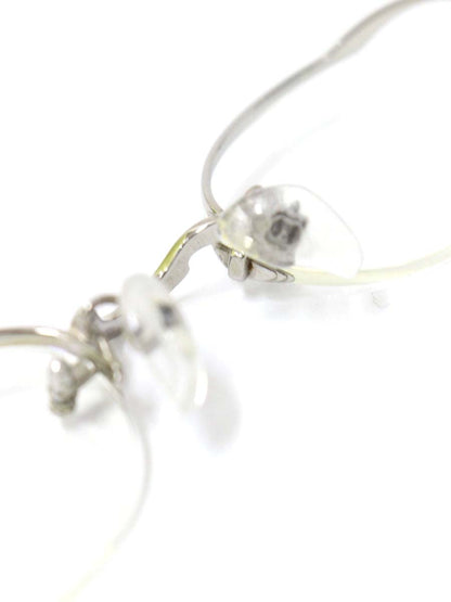 フォーナインズ O-02T メガネ シルバー メタルフレーム ハーフリム ITQIIBBPPYMG