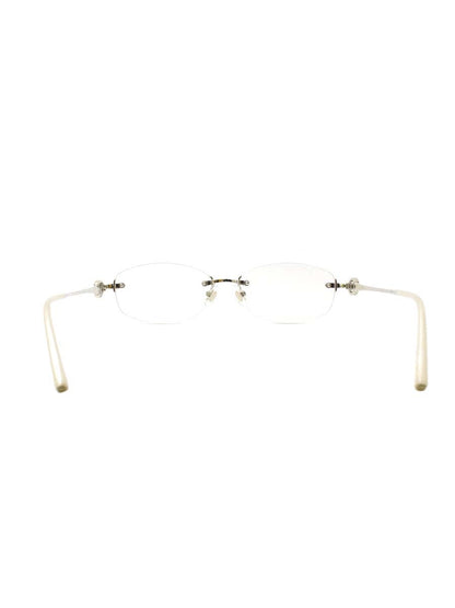 ショパール VCH843J メガネ シルバー/パールホワイト ラインストーン IT75DB0ZGN9W