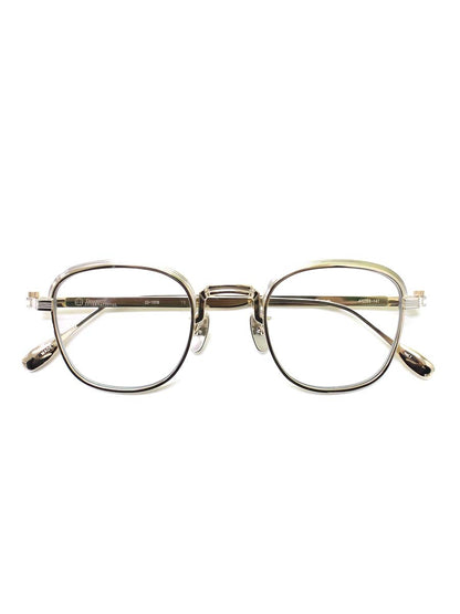 ドメスティックインターナショナル DI-1008TS メガネ ゴールド/シルバー メタルフレーム フルリム ブロー ITOWMLZS4B7I