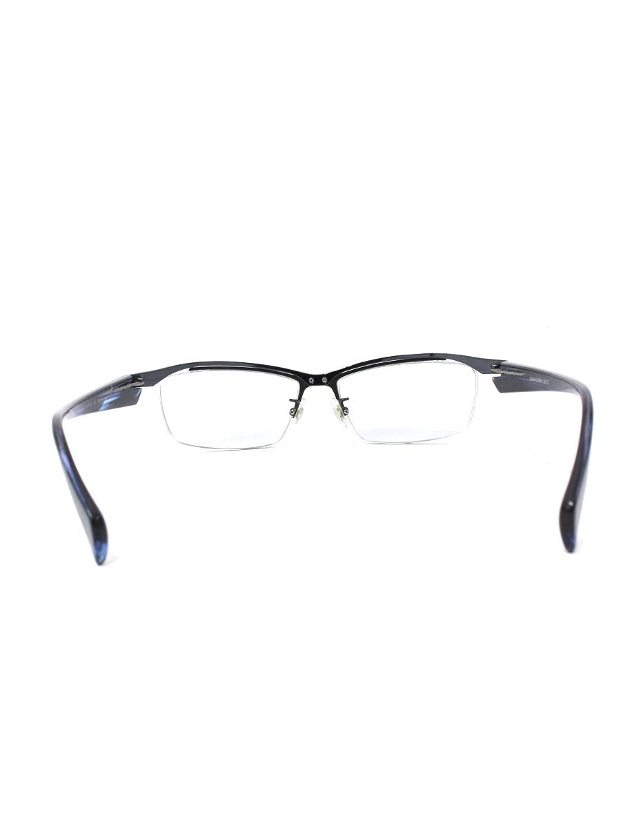 サムライ翔 SS-J35 メガネ ネイビー セルフレーム ハーフリム スクエア ♯2 ITARMCKFM11S