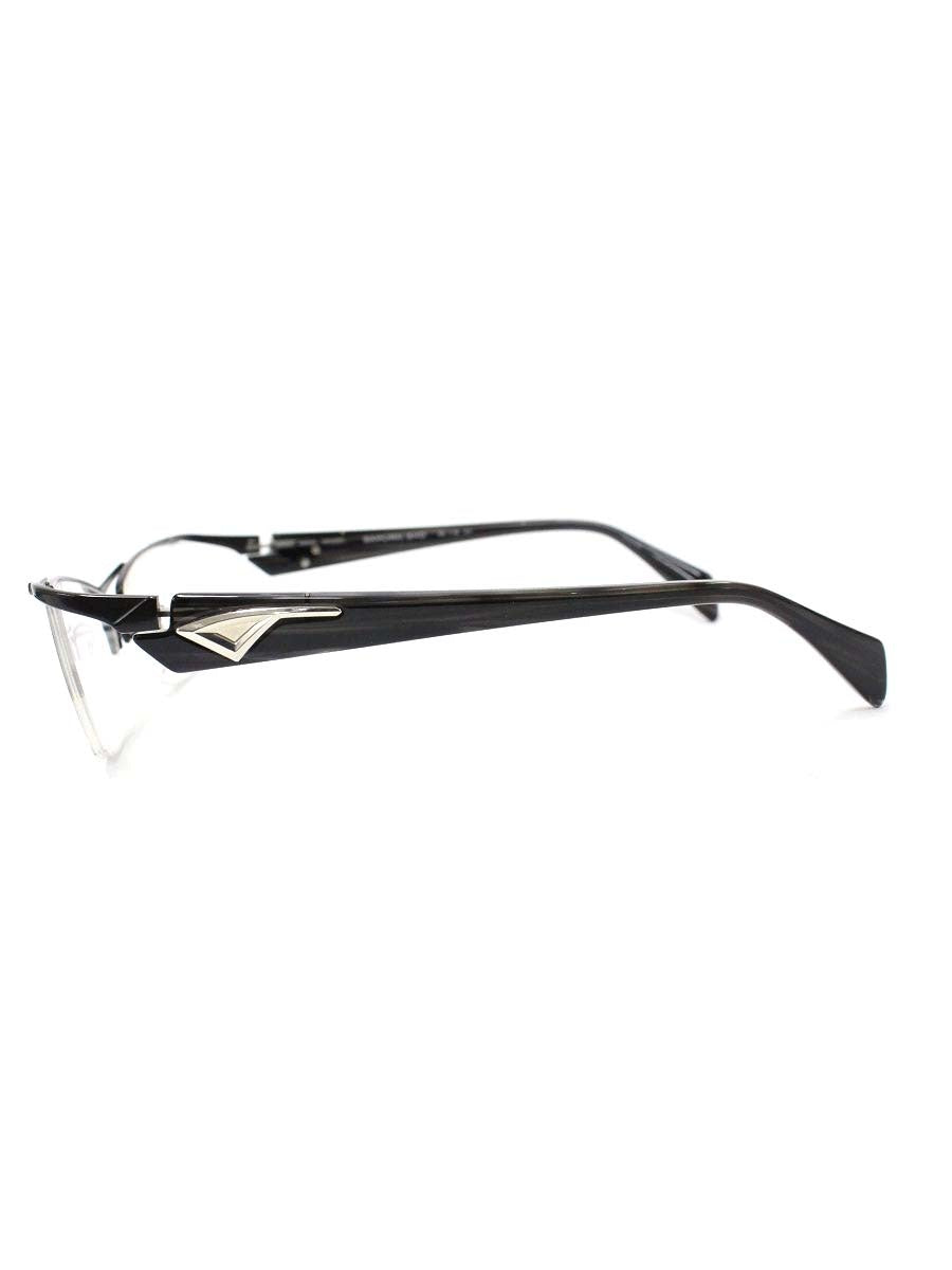 サムライ翔 SS-T36 メガネ ブラック/シルバー メタルフレーム スクエア ハーフリム ITBDRWK2YY61