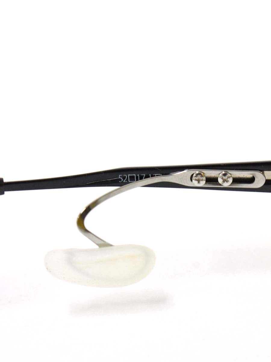 ネオジン NJ2225 メガネ ブラック メタルフレーム ハーフリム 鼻パッドがないフレーム IT9653HKDEUY