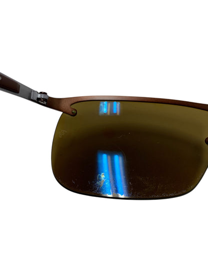 レイバン RB3550 サングラス ブラウン メタルフレーム ハーフリム（ナイロール）スクエア IT84XPICA2SU