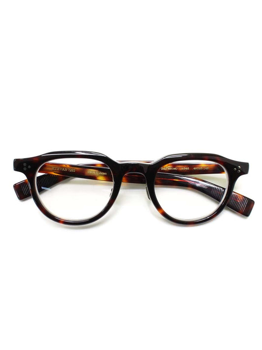 アイヴァン7285 340MR(48) メガネ ブラウン メタルノーズ べっ甲柄 セルフレーム フルリム ボストン ITJH091LM700