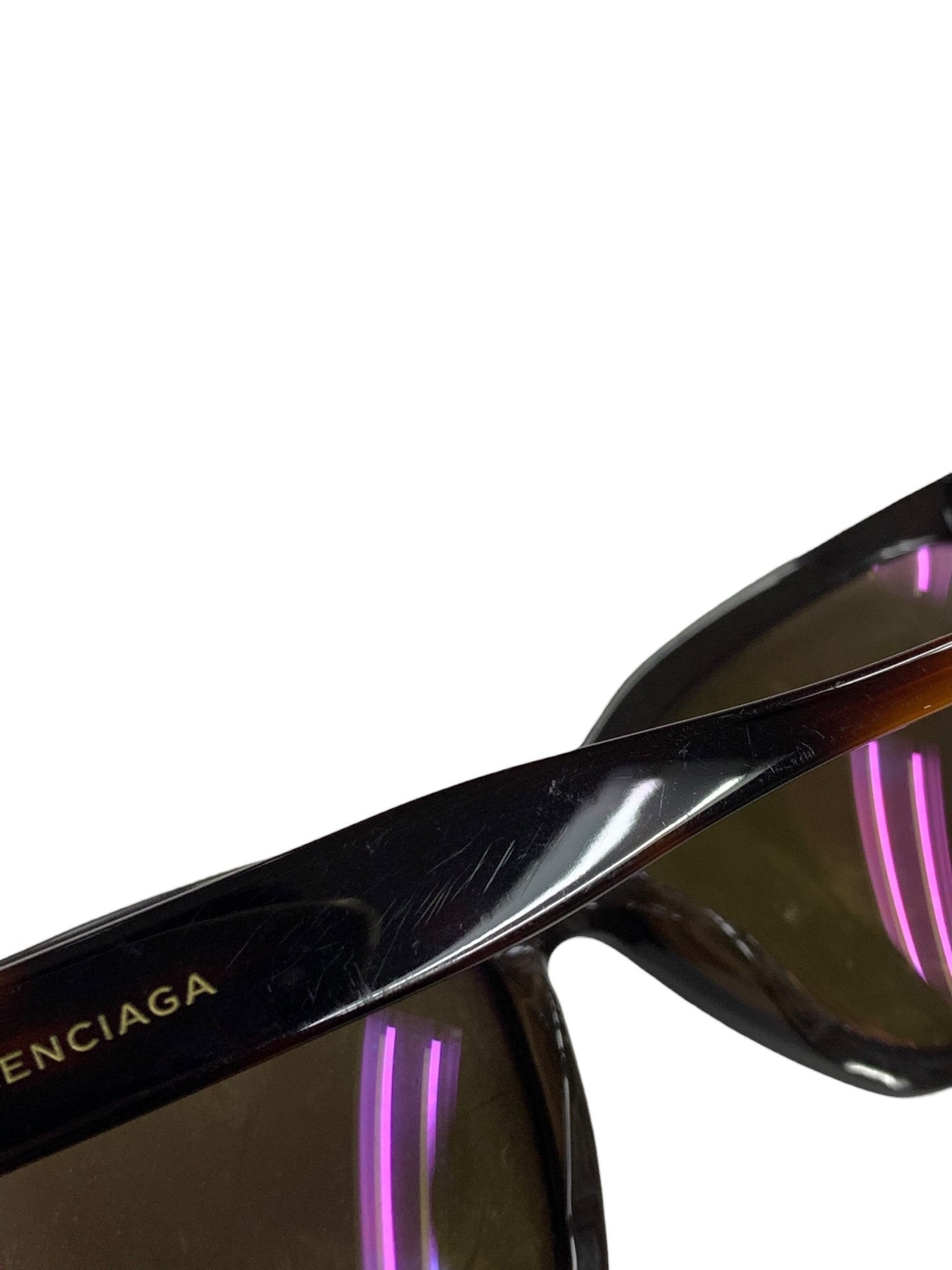 バレンシアガ BA98 48G サングラス ブラウン セルフレーム フルリム ウェリントン IT2N90V3F7T8