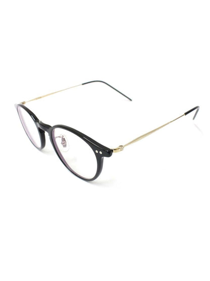 金子眼鏡店 メガネ ブラック/ゴールド コンビフレーム フルリム オーバル IT5E09OBHH9M